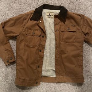Woolrich Sherpa lined, Corduroy/Canvas Jacket. Tan. Size Medium.